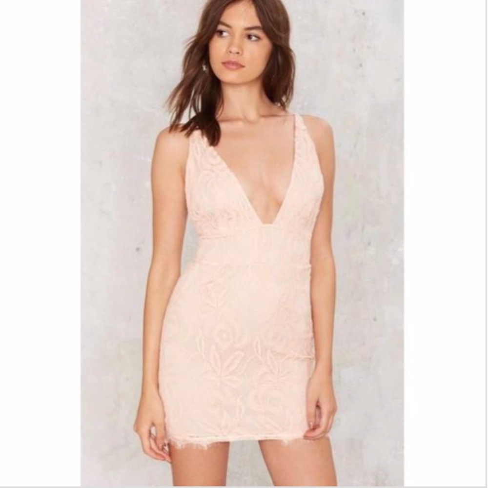 rose colored mini dress
